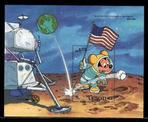 Lesotho 1985 - Disney Mickey in Space - Souvenir Stamp Sheet - Scott #510 - MNH