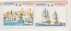 MONTSERRAT SCOTT # 359-362 SHIP TOPICAL / 1976 AMERICAN BICENTENNIAL