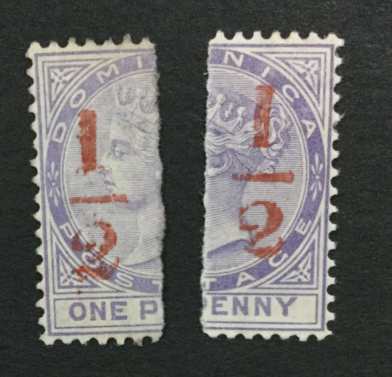 MOMEN: DOMINICA SG #11 1882-3 MINT OG H LOT #193108-1718