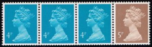 Great Britain #MH55a Machin Head Coil Strip; MNH (4.00) (4Stars)