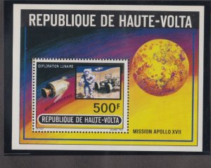 Burkina Faso # 294, Apollo 17 Moon Mision, Souvenir Sheet, Mint NH, 1/2 Cat.