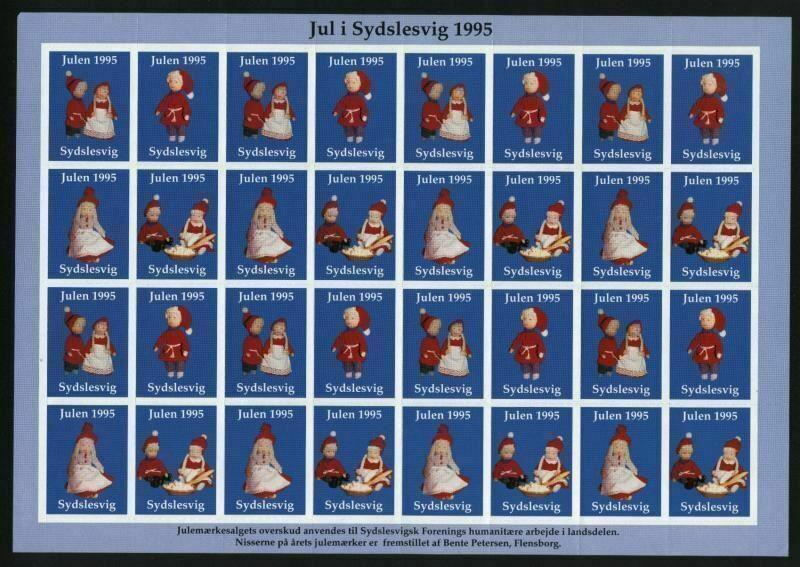 Denmark. Southslesvig 1995  Christmas Sheet  Mnh. Unfolded. Santa