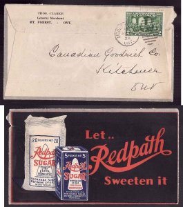 Canada-cover #10956 -Redpath sugar-all-over-back ad-Wellington Cty-Mount Forest,