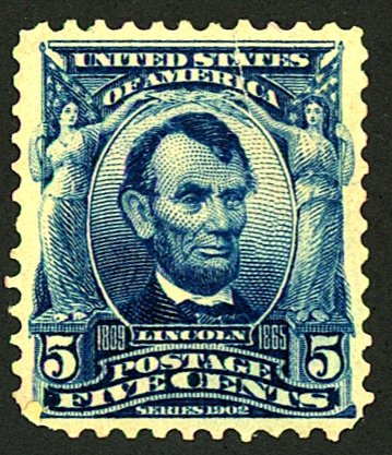 U.S. #304 MINT OG LH TEAR ON TOP