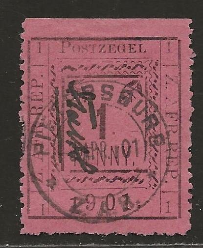 TRANSVAAL SC# 196 (SG#25a)   LOWER '1' IN DATE   LL'1' IN...