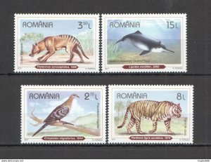 2017 Romania Extinct Animals Birds Marine Life #7209-12 Michel 21 Euro ** Rm253