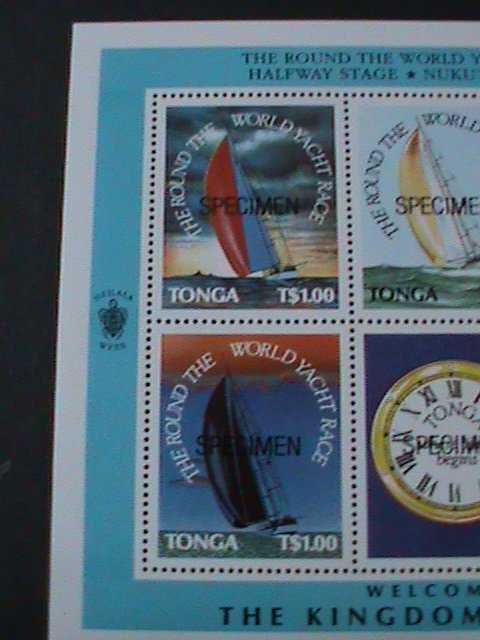 TONGA-1991-SC#775 -RARE SPECIMEN -ROUND THE WORLD YACHT RACE MNH-S/S VERY FINE