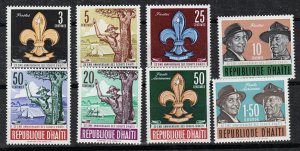 Haiti SC#491-495 C193-195 22nd Anniversary of Scouts (1962) MH