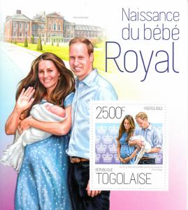 Togo 2013 MNH Birth Prince George Royal Baby 1v S/S William Naissance Bebe