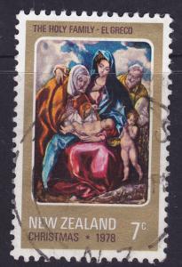 New Zealand 1978 Christmas The Holy Family 7c used