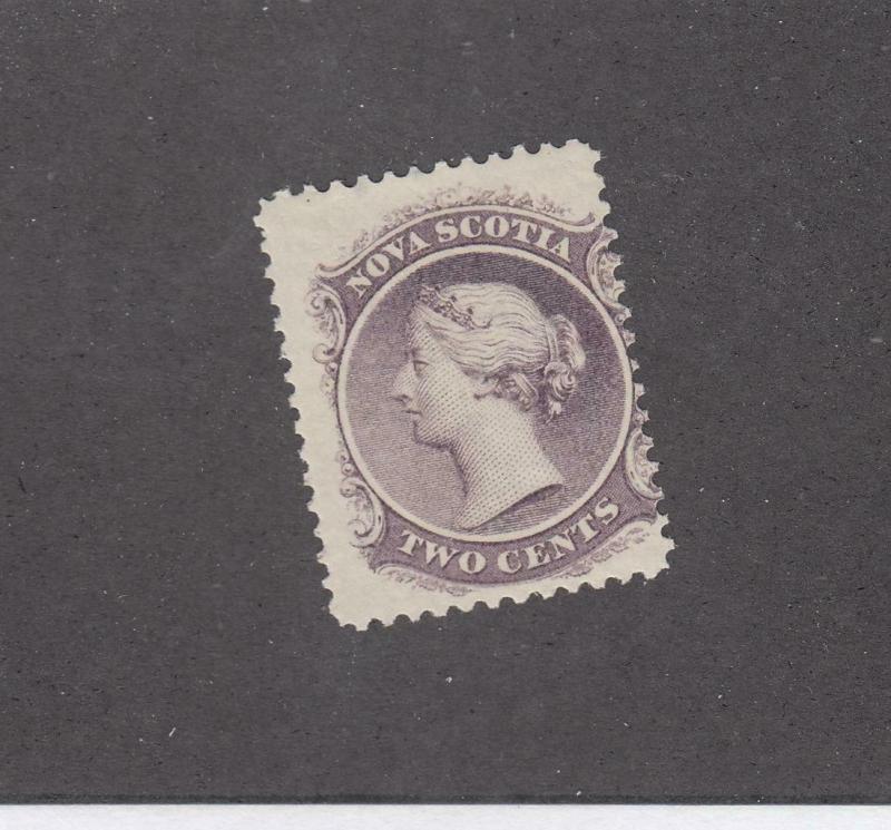 NOVA SCOTIA  # 9 F-MH  2cts 1860-63 QUEEN VICTORIA / PROFILE/LILAC CAT VALUE $15