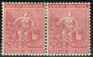 COGH 1882 1d Rose-Red SG41 Fine & Fresh Mtd Mint Pair 