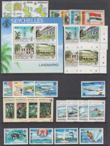 Seychelles Sc 487//554 MNH. 1982-1984 issues, 8 complete sets, VF