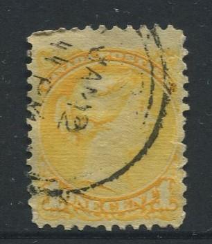 Canada -Scott 35 - Queen Victoria -1870 - Used - Single 1c Stamp