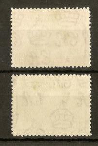 Dominica 1938 2/6d & 5/- Used Cat£18