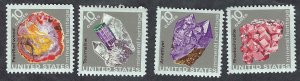 United States #1538-41 10¢ Mineral Heritage (1974). Four singles. MNH