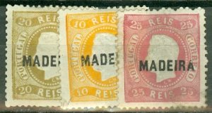 HN: Madeira 6 (both types), 8-10 unused no gum CV $440; scan shows only a few