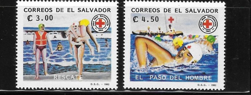 El Salvador 1992 Red Cross Life Guards Sc 1293-1294 MNH A664