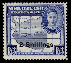 SOMALILAND PROTECTORATE GVI SG135, 5s on 5r black, M MINT. Cat £27.