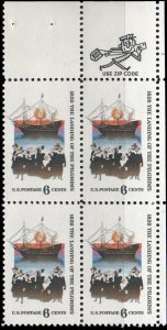 United States 1406 - Mint-NH - 6c Mayflower (Ship) / Pilgrims (Zip Block) (1970)