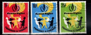 Trinidad  & Tobago Scott 136-138 Used CTO Human Rights set.