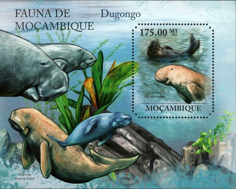 Dugongs Stamps Dugongo Marine Fauna Dugong Dugon S/S MNH #5000 / Bl.516