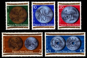 Papua New Guinea 1975 Scott #410-414 Mint Never Hinged