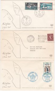 World Refugee Year 24 First Day Covers with a Common Designed Cachet on each