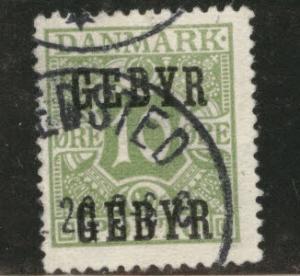 DENMARK  Scott i1 used 1923 late fee stamp CV$4.50