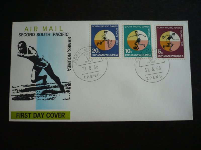 Postal History - Papua New Guinea - Scott# 225-227 - First Day Cover