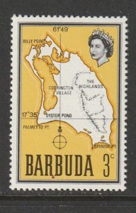 1968 Antigua-Barbuda - Sc 15 - MNH VF - 1 single - Map