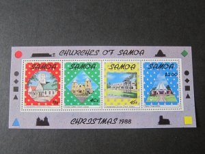 Samoa 1988 Sc 750a Christmas Religion set MNH