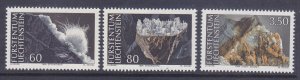 Liechtenstein 1033-35 MNH 1994 Various Types of Minerals Full Set of 3