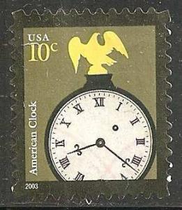 United States  3762 - Used - 10c American Clock (2003)