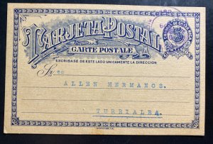 1929 San Jose Costa Rica Bookstore Postal Stationery Postcard Cover To Turrialba