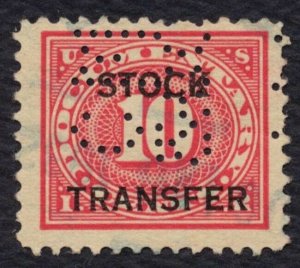 #RD5 10c Stock Transfer, Used [12] **ANY 5=FREE SHIPPING**