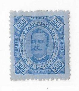 Portuguese Congo  Sc #11  200 reis blue LH VF