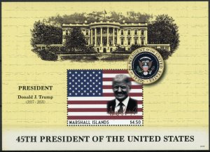 Marshall Islands Donald Trump Stamps 2020 MNH 45th US Presidents People 1v S/S