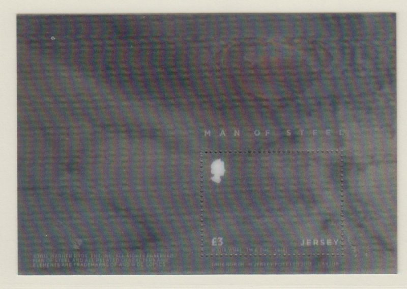 Jersey 2013, ' Superman'  Miniature Sheet.  unmounted mint NHM