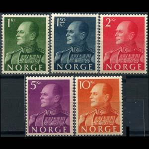 NORWAY 1959 - Scott# 370-4 King Set of 5 NH