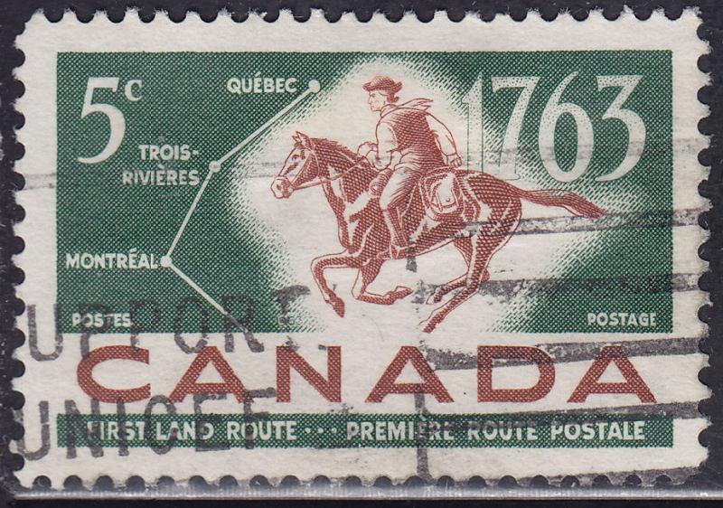 Canada 413 French-Canadian Pony Express 5¢ 1963