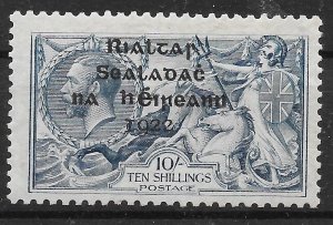 IRELAND SG21 1922 10/= DULL GREY-BLUE SEAHORSE MTD MINT