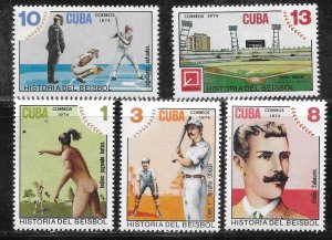 Cuba 1930-1934 History of Cuban Baseball set MNH