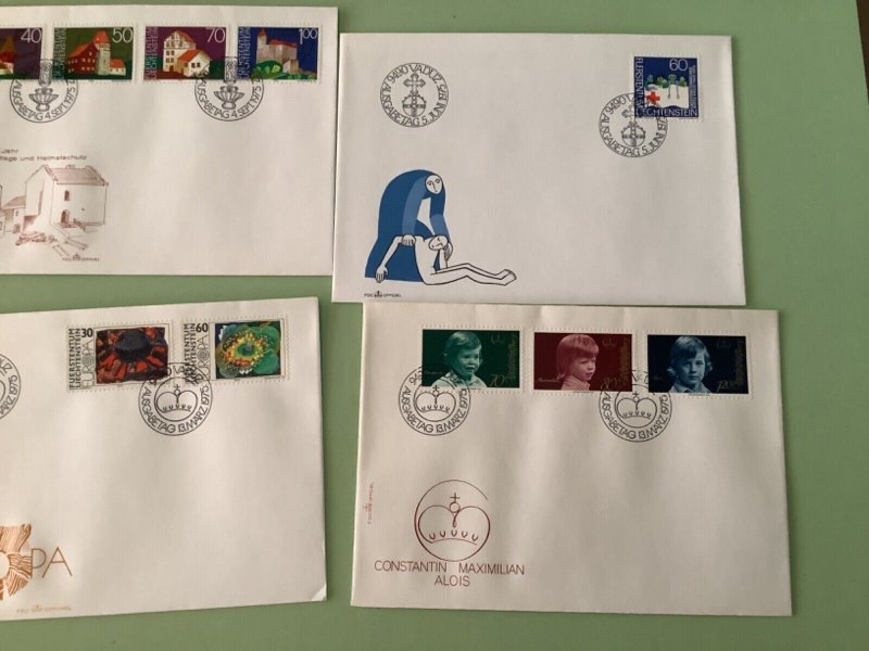 Liechtenstein postal stamps covers 6 items Ref A1344