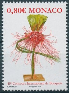 Monaco 2016 MNH 49th International Bouquet Competition 1v Set Flowers Stamps