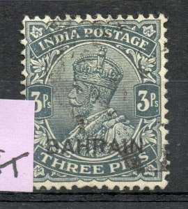 Bahrain 1933 Early Issue Fine Used 3p. Optd NW-167080