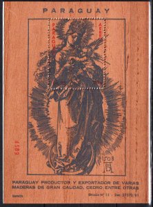Paraguay 1986 Art Paintings Albrecht Durer Mi. Bl.431 on WOOD MH