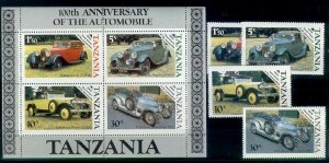 TANSANIA TANZANIA [1986] MiNr 0309-12 Block 53 ( **/mnh ) Auto