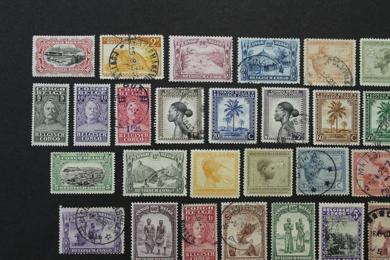 Stamps Early  Belgium Congo Collection of 43 MVLH & Used Some With Great CDS