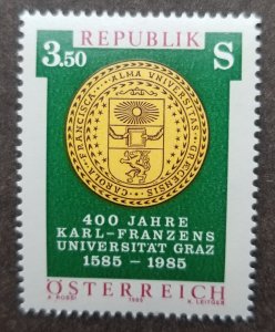 *FREE SHIP Austria 400th Karl Franzens University Graz 1985 Education (stamp MNH